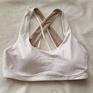 White Lululemon sports bra size 6